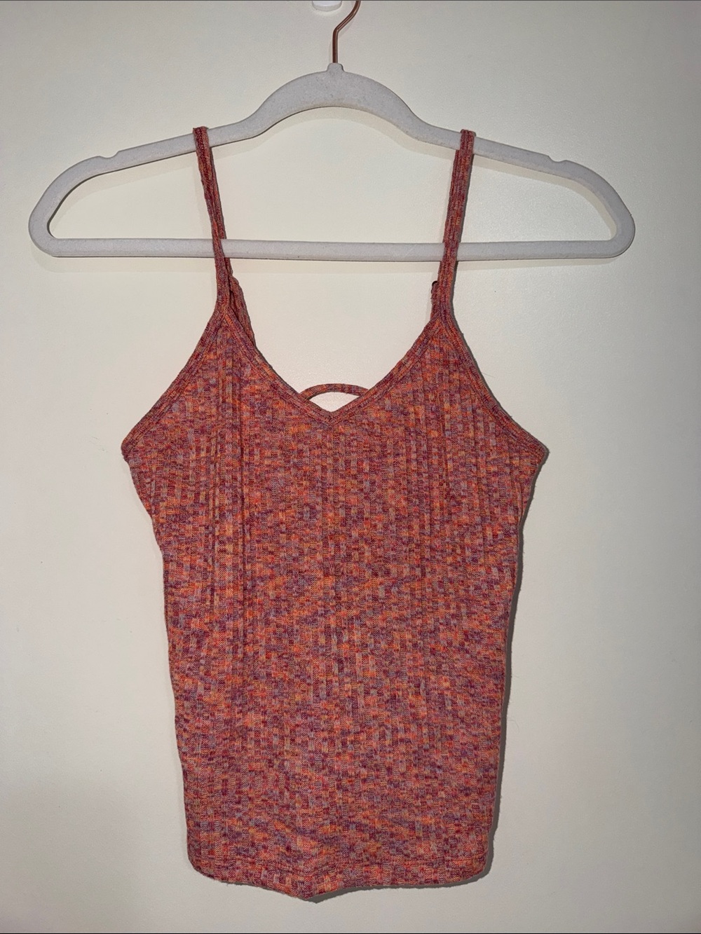 SO goods for your life Orange Multi Ribbed Spaghetti-Strap Knit Camisole | XS